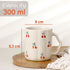 Cream Cherry Ceramic Bowl Set of 2 & Coffee Mug Set of 6